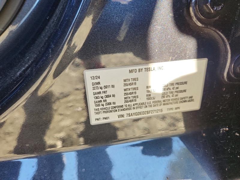 Продажа на аукционе авто 2025 Tesla Model Y, vin: 7SAYGDED2SF271215, номер лота: 41942486