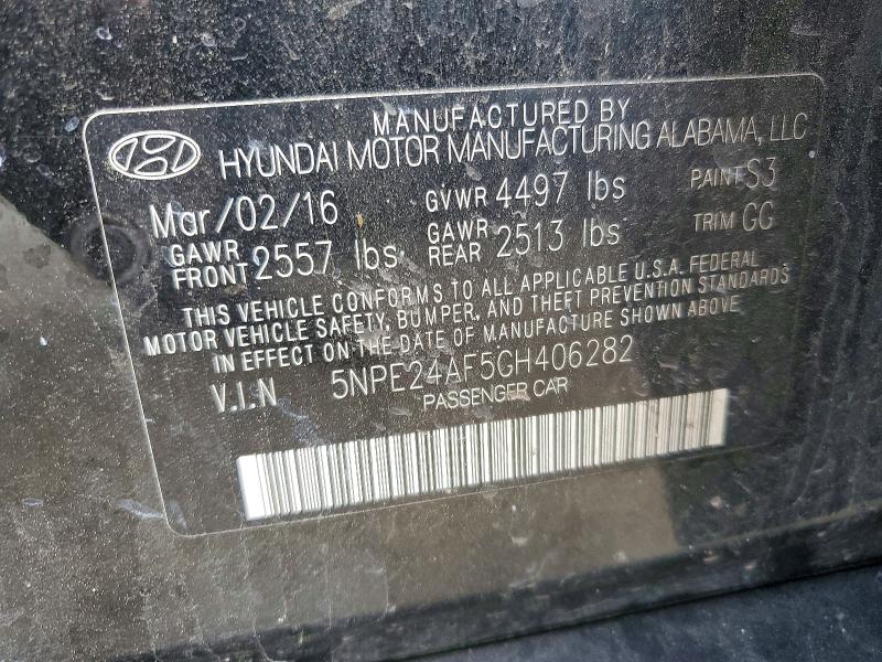Продажа на аукционе авто 2016 Hyundai Sonata, vin: 5NPE24AF5GH406282, номер лота: 41846256