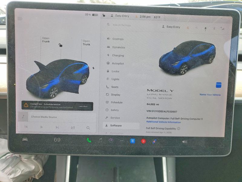 Aukcja sprzedaży 2020 Tesla Model Y, vin: 5YJYGDEE4LF030697, numer aukcji: 47554336