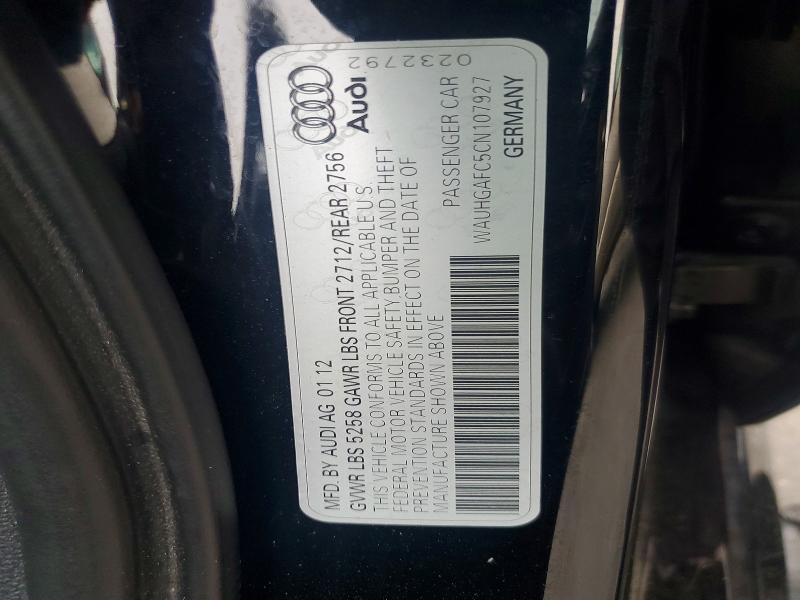 Продажа на аукционе авто 2012 Audi A6, vin: WAUHGAFC5CN107927, номер лота: 47467976