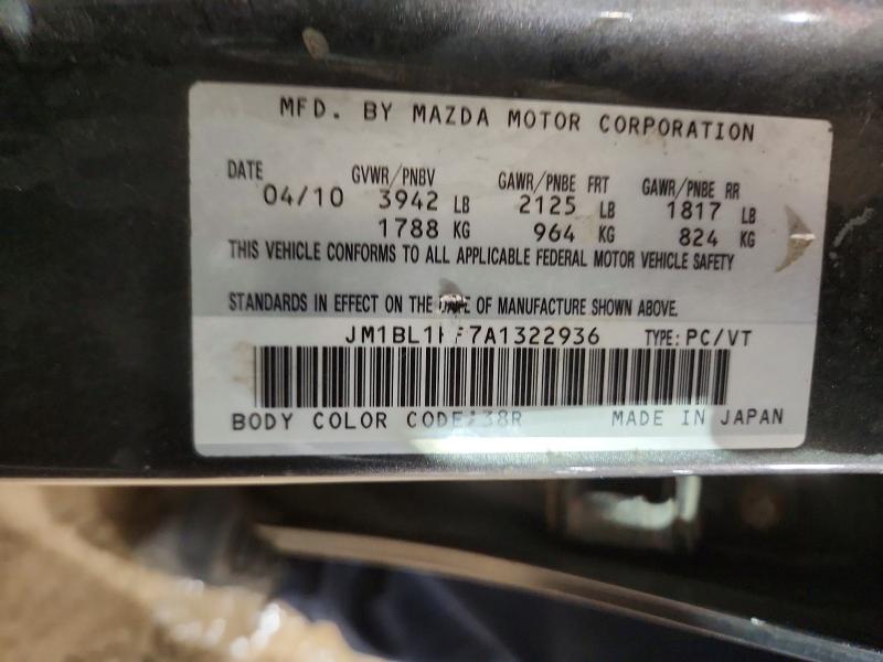 Aukcja sprzedaży 2010 Mazda 3, vin: JM1BL1HF7A1322936, numer aukcji: 46151206