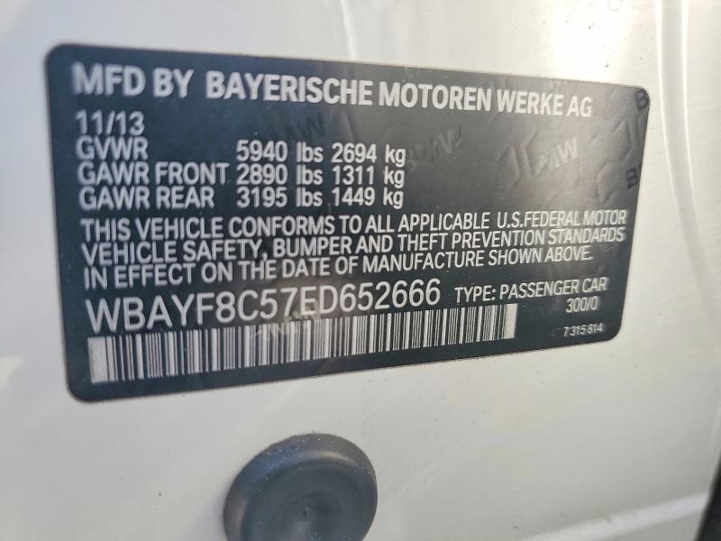 Aukcja sprzedaży 2014 Bmw 750, vin: WBAYF8C57ED652666, numer aukcji: 41615436