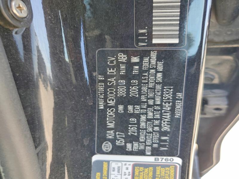 Продажа на аукционе авто 2017 Kia Forte, vin: 3KPFK4A74HE158321, номер лота: 79621785