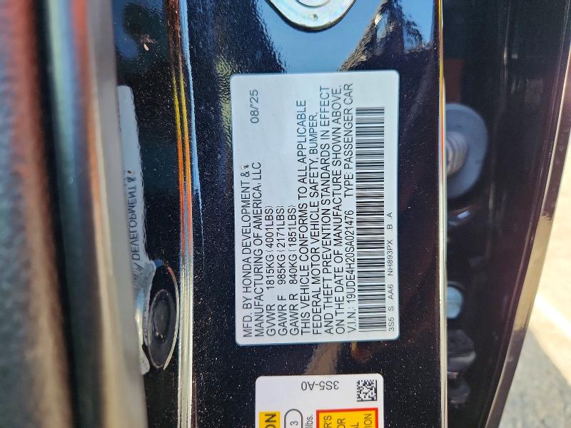 Aukcja sprzedaży 2025 Acura Integra, vin: 19UDE4H20SA021476, numer aukcji: 46317946