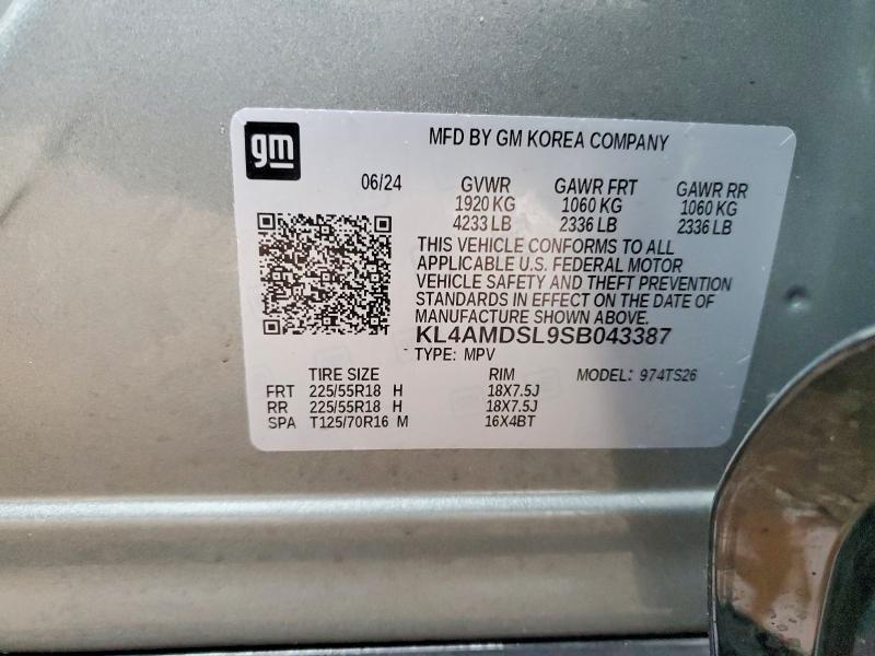 Aukcja sprzedaży 2025 Buick Encore Gx, vin: KL4AMDSL9SB043387, numer aukcji: 79913145
