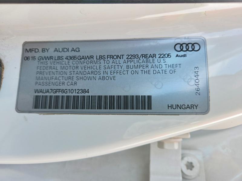 Aukcja sprzedaży 2016 Audi A3, vin: WAUA7GFF6G1012384, numer aukcji: 79822705