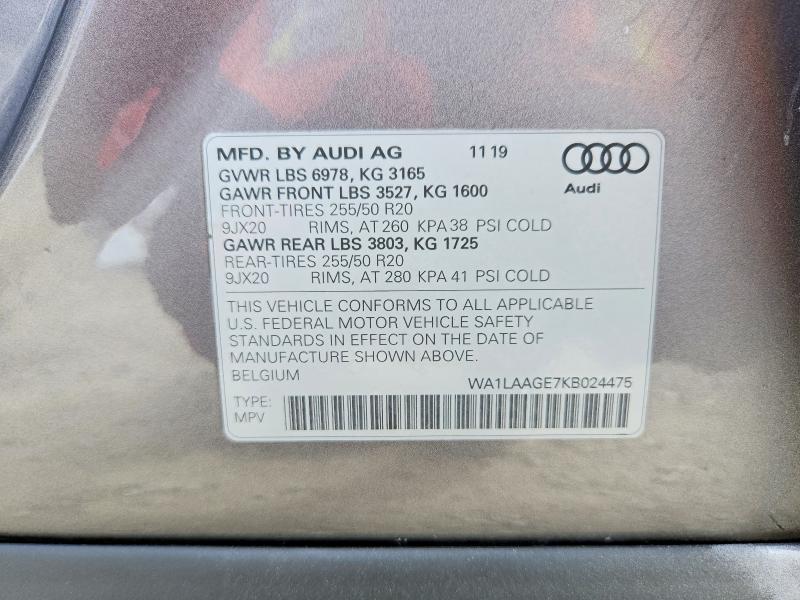 Продажа на аукционе авто 2019 Audi E-tron, vin: WA1LAAGE7KB024475, номер лота: 79378085