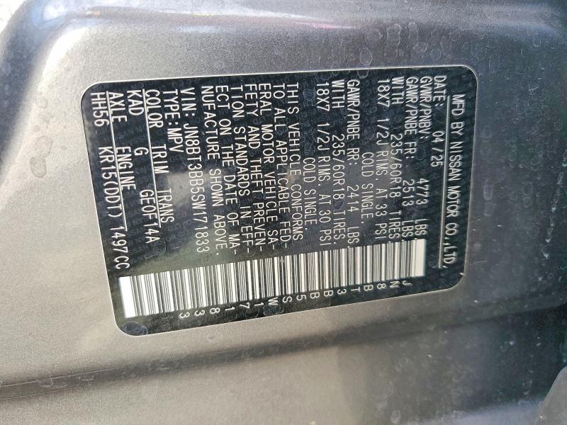 Aukcja sprzedaży 2025 Nissan Rogue, vin: JN8BT3BB5SW171833, numer aukcji: 47087616