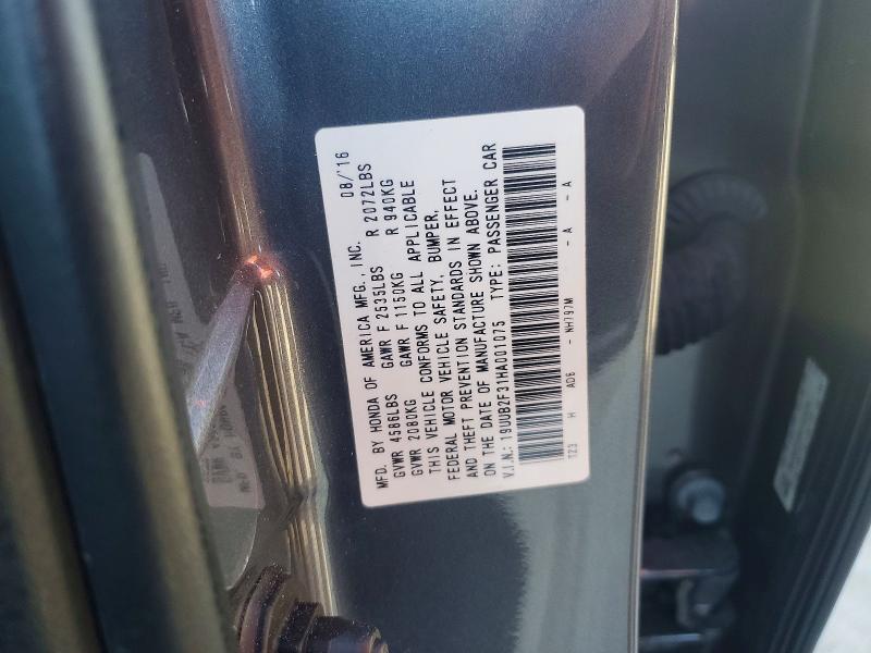 45939476 :رقم المزاد ، 19UUB2F31HA001075 vin ، 2017 Acura Tlx مزاد بيع