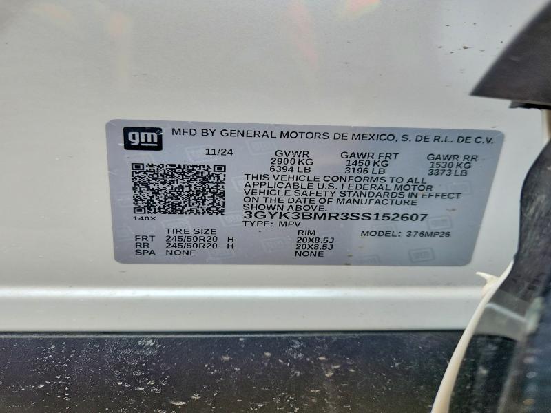 47388786 :رقم المزاد ، 3GYK3BMR3SS152607 vin ، 2025 Cadillac Optiq مزاد بيع