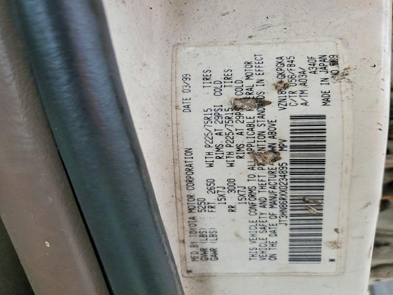 46329366 :رقم المزاد ، JT3HN86RXX0234895 vin ، 1999 Toyota 4runner مزاد بيع