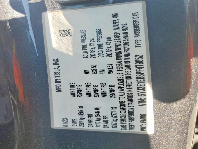 Aukcja sprzedaży 2023 Tesla Model 3, vin: 5YJ3E1EB8PF479052, numer aukcji: 46036036