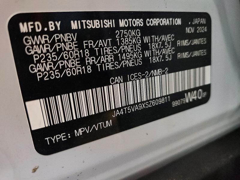Aukcja sprzedaży 2025 Mitsubishi Outlander, vin: JA4T5VA9XSZ609811, numer aukcji: 47256196