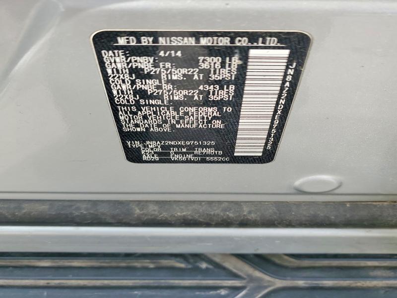 79985395 :رقم المزاد ، JN8AZ2NDXE9751325 vin ، 2014 Infiniti Qx80 مزاد بيع