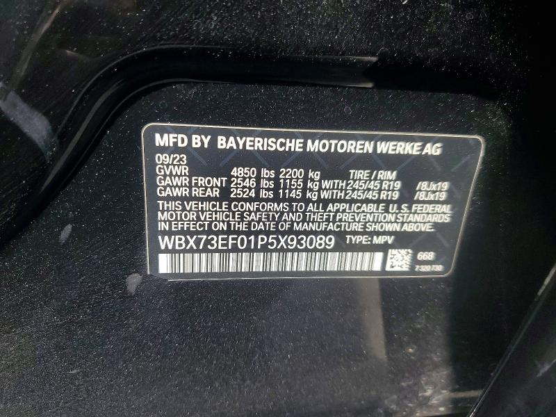 2023 Bmw X1 მანქანა იყიდება აუქციონზე, vin: WBX73EF01P5X93089, აუქციონის ნომერი: 48107866