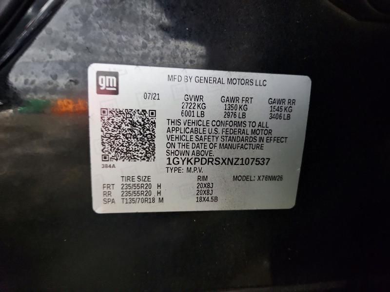 Продажа на аукционе авто 2022 Cadillac Xt6, vin: 1GYKPDRSXNZ107537, номер лота: 79246915