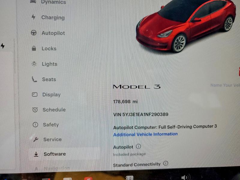 Aukcja sprzedaży 2022 Tesla Model 3, vin: 5YJ3E1EA1NF290389, numer aukcji: 46519096