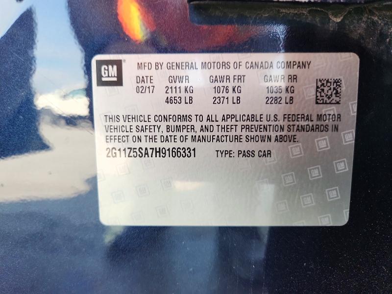 Продажа на аукционе авто 2017 Chevrolet Impala, vin: 2G11Z5SA7H9166331, номер лота: 47831656
