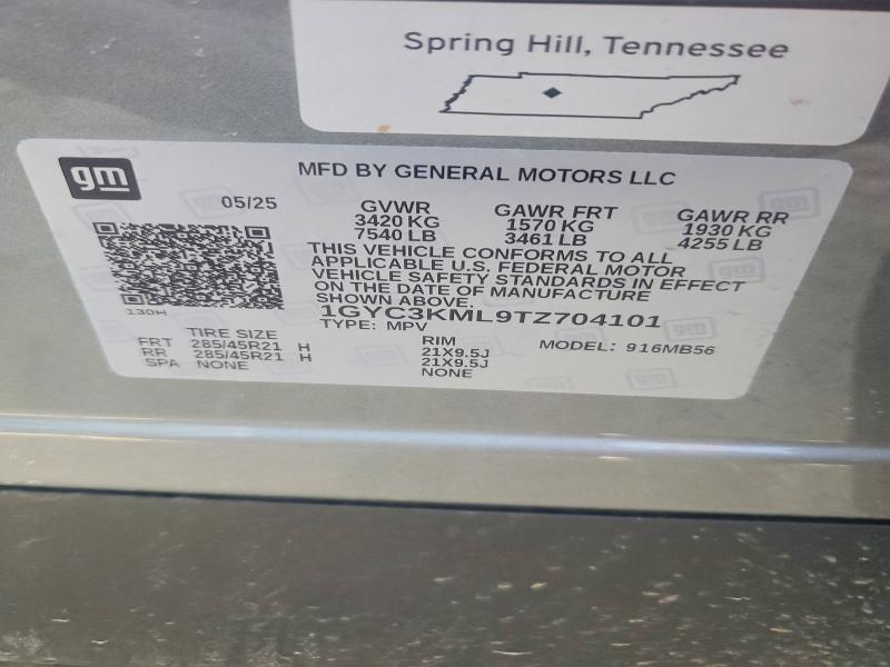 47094786 :رقم المزاد ، 1GYC3KML9TZ704101 vin ، 2026 Cadillac Vistiq مزاد بيع