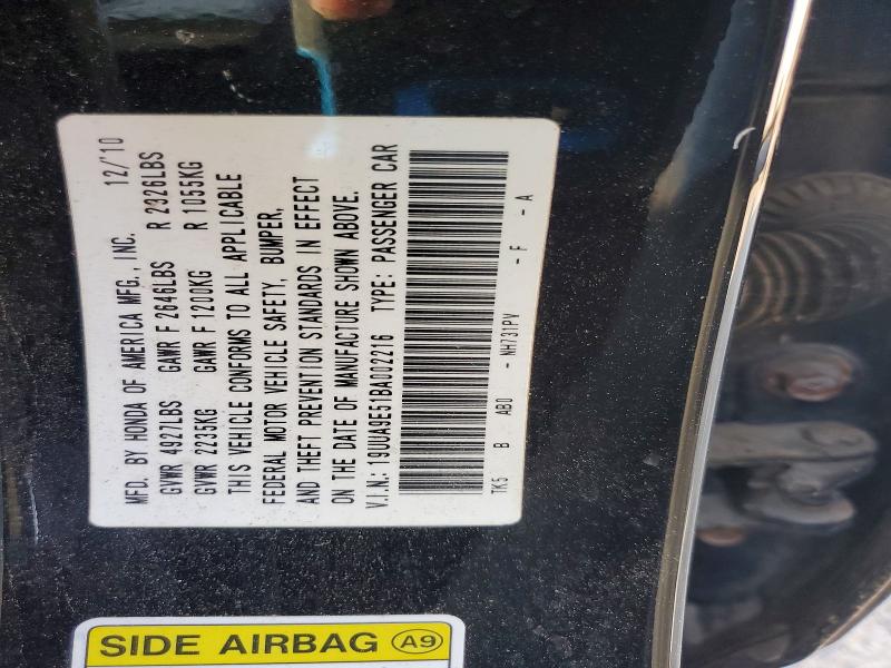 46731296 :رقم المزاد ، 19UUA9E51BA002216 vin ، 2011 Acura Tl مزاد بيع