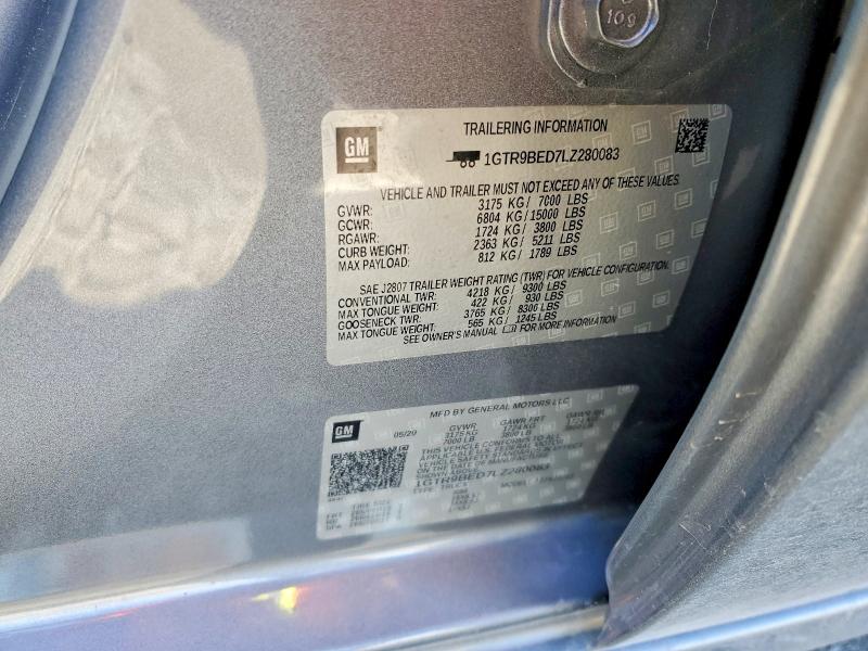 Aukcja sprzedaży 2020 Gmc Sierra, vin: 1GTR9BED7LZ280083, numer aukcji: 47139956