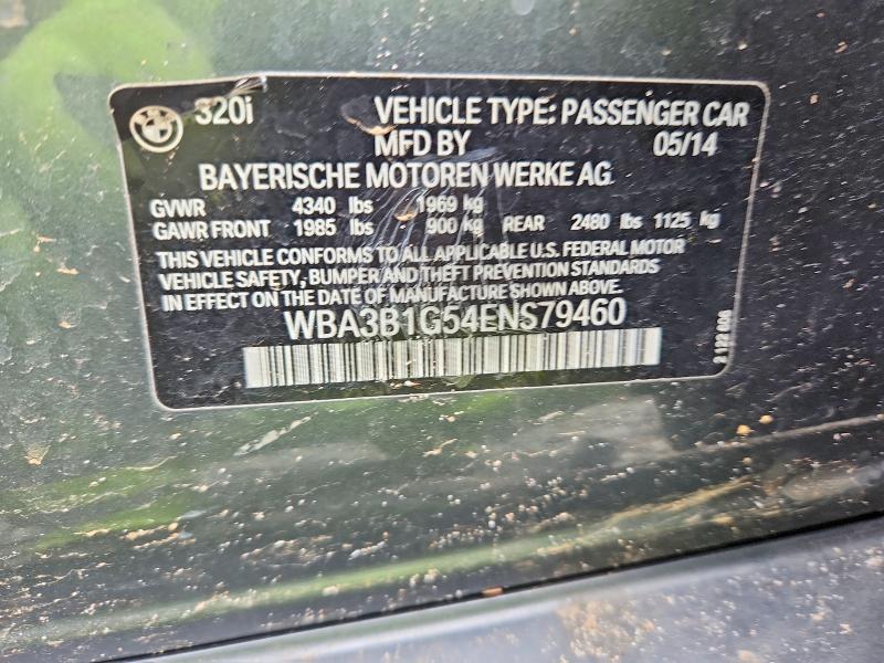 Продажа на аукционе авто 2014 Bmw 320, vin: WBA3B1G54ENS79460, номер лота: 79538995