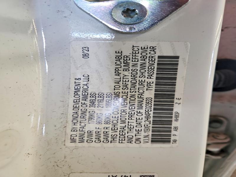 Продажа на аукционе авто 2023 Honda Civic, vin: 19XFL2H84PE023533, номер лота: 45943856