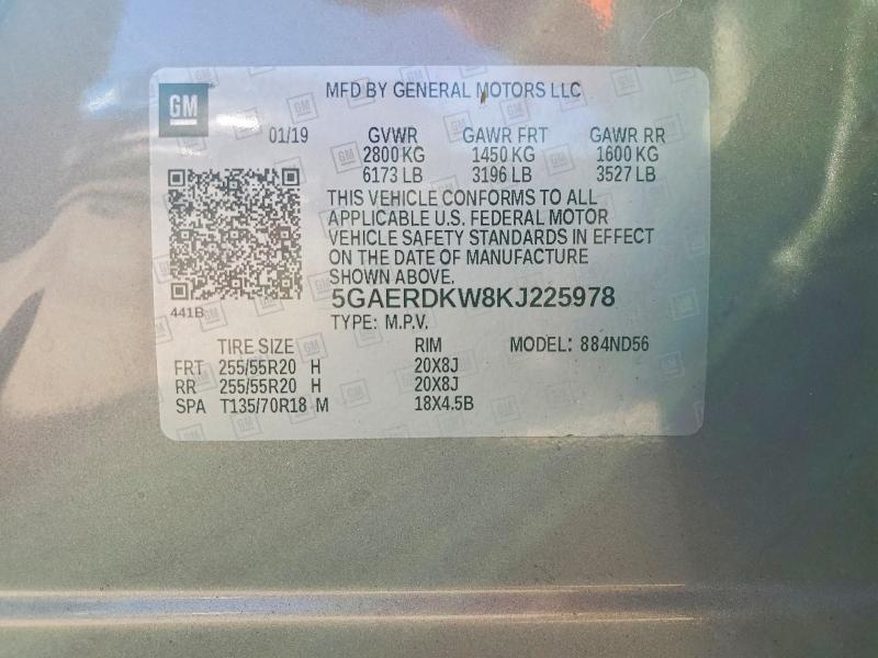 Aukcja sprzedaży 2019 Buick Enclave, vin: 5GAERDKW8KJ225978, numer aukcji: 46854826