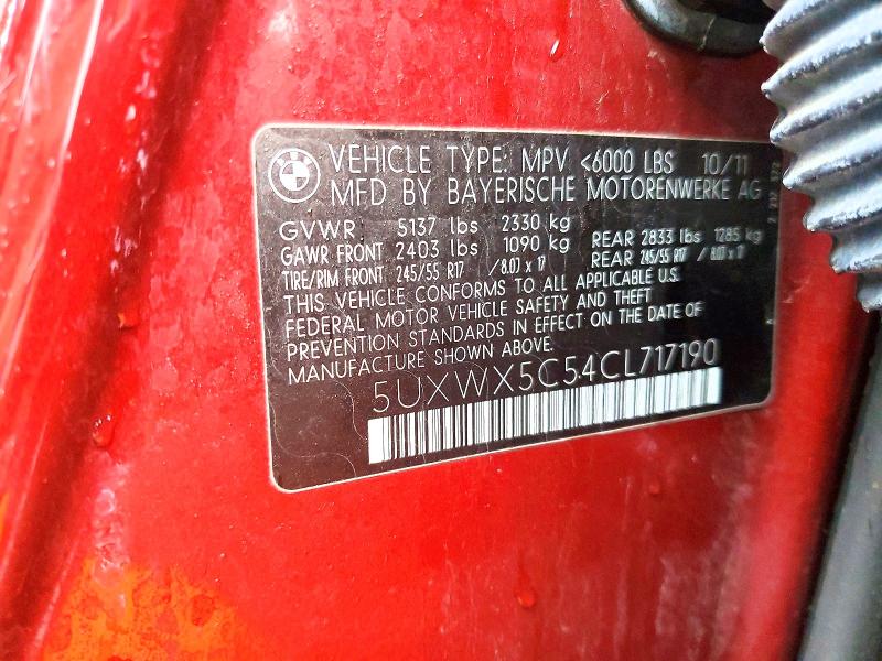 Продаж на аукціоні авто 2012 Bmw X3, vin: 5UXWX5C54CL717190, номер лоту: 79732855