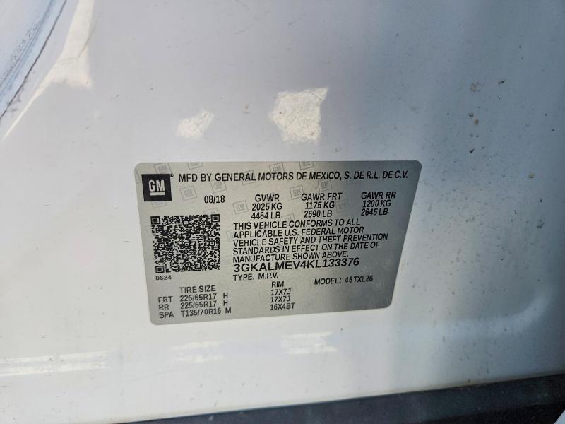 Продаж на аукціоні авто 2019 Gmc Terrain, vin: 3GKALMEV4KL133376, номер лоту: 46388076
