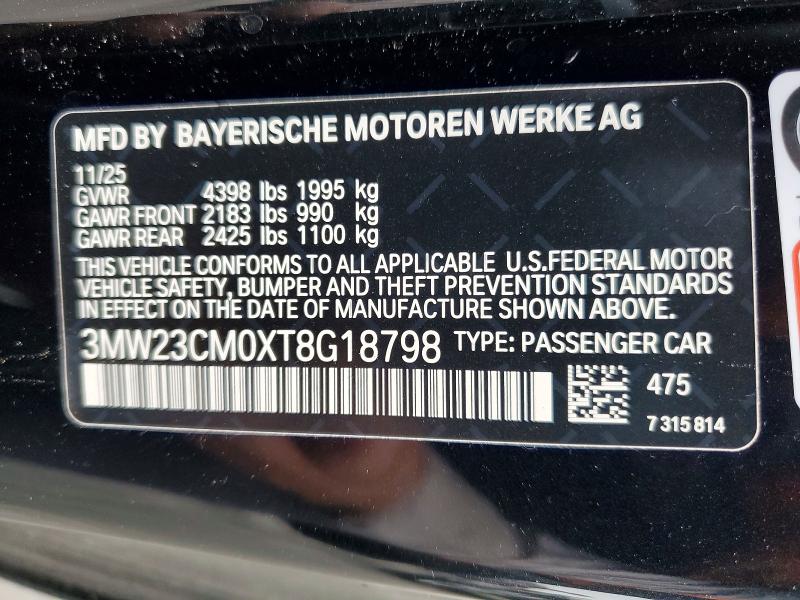 Aukcja sprzedaży 2026 Bmw 230i, vin: 3MW23CM0XT8G18798, numer aukcji: 48316066