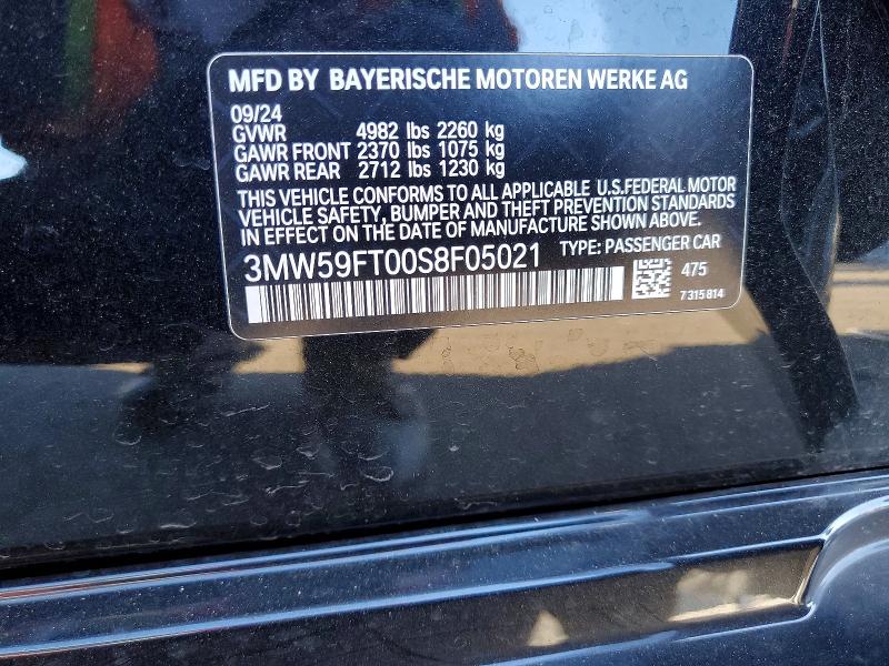 Продаж на аукціоні авто 2025 Bmw M340i, vin: 3MW59FT00S8F05021, номер лоту: 46725086