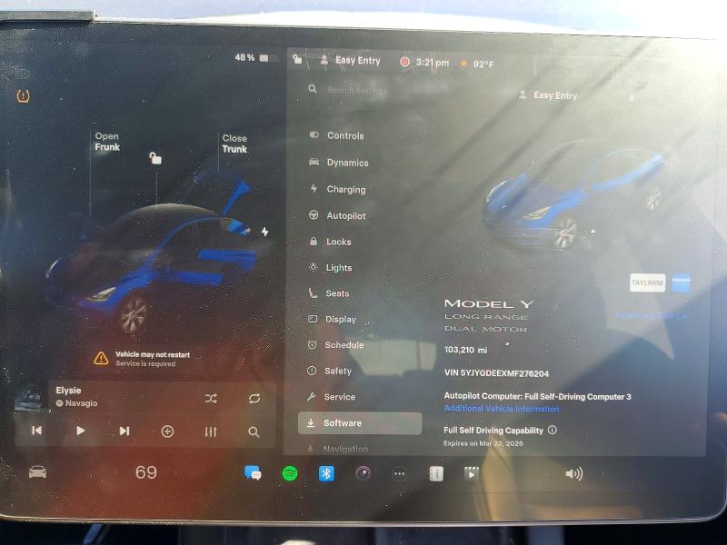 Продаж на аукціоні авто 2021 Tesla Model Y, vin: 5YJYGDEEXMF276204, номер лоту: 45782056