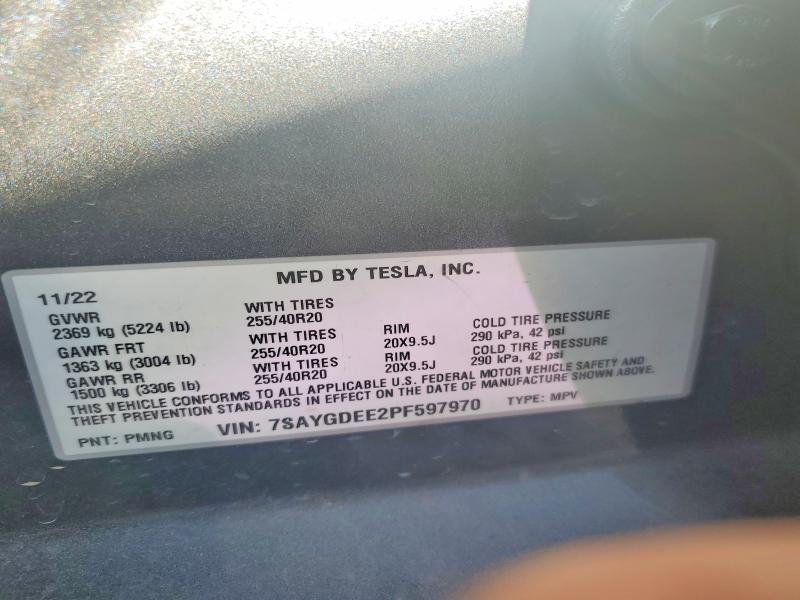 Aukcja sprzedaży 2023 Tesla Model Y, vin: 7SAYGDEE2PF597970, numer aukcji: 46170626