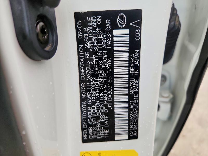 Продаж на аукціоні авто 2006 Lexus Es 330, vin: JTHBA30G165152786, номер лоту: 79779715