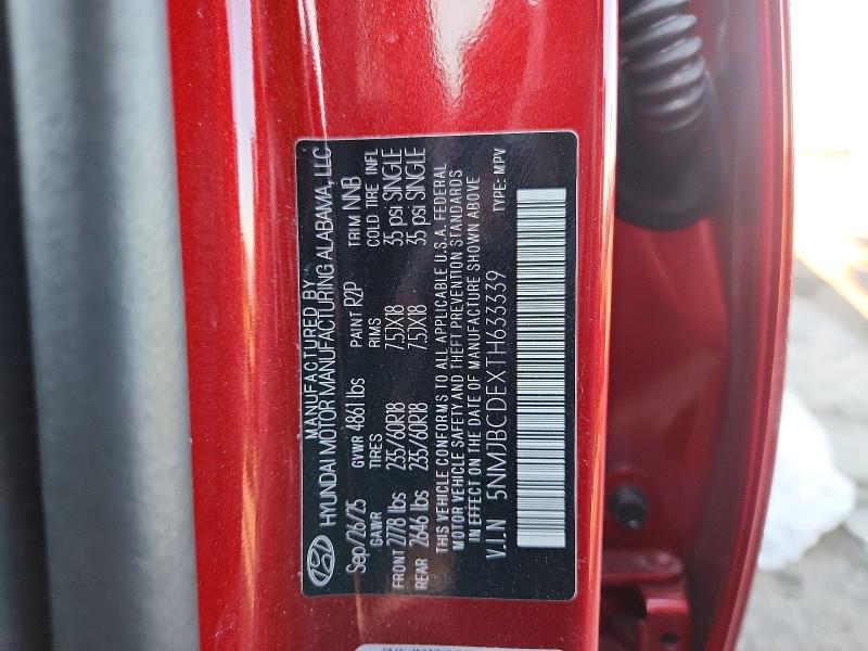 Продаж на аукціоні авто 2026 Hyundai Tucson, vin: 5NMJBCDEXTH633339, номер лоту: 46665026