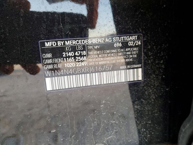 47797986 :رقم المزاد ، W1N4N4GBXRJ616757 vin ، 2024 Mercedes-benz Gla مزاد بيع