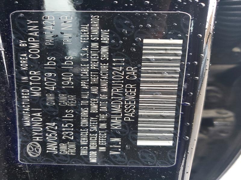 46583186 :رقم المزاد ، KMHLM4DJ7RU102411 vin ، 2024 Hyundai Elantra Hybrid مزاد بيع