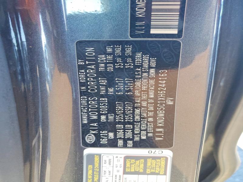 Aukcja sprzedaży 2017 Kia Sedona, vin: KNDMB5C1XH6244163, numer aukcji: 41598446