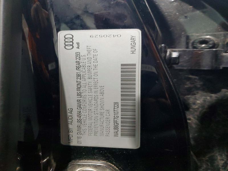 2016 Audi A3 მანქანა იყიდება აუქციონზე, vin: WAUB8GFF7G1077228, აუქციონის ნომერი: 78268265