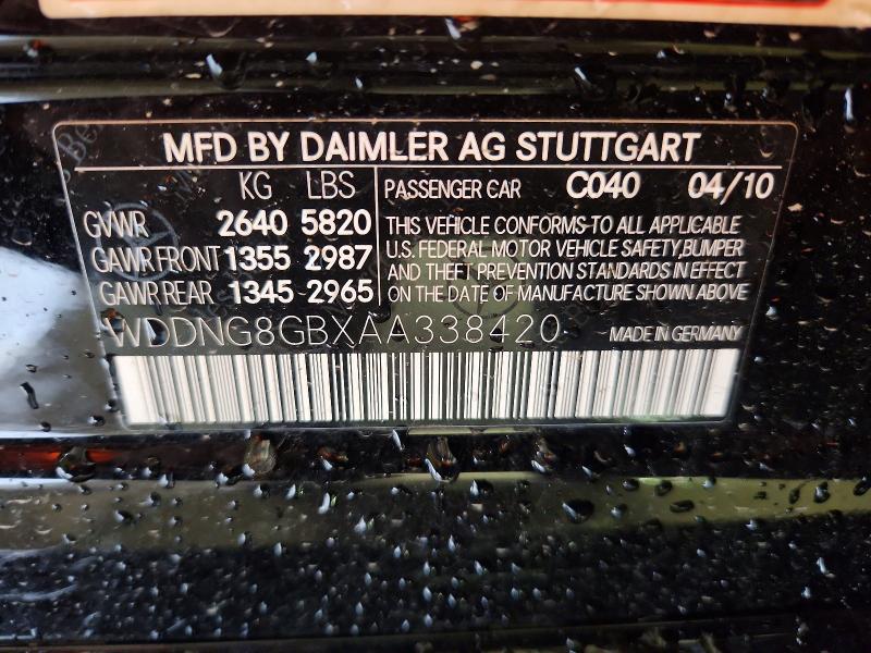 Aukcja sprzedaży 2010 Mercedes-benz S, vin: WDDNG8GBXAA338420, numer aukcji: 45800836