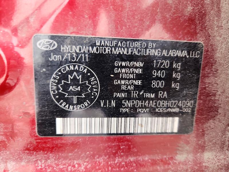 Aukcja sprzedaży 2011 Hyundai Elantra, vin: 5NPDH4AE0BH024090, numer aukcji: 47134806