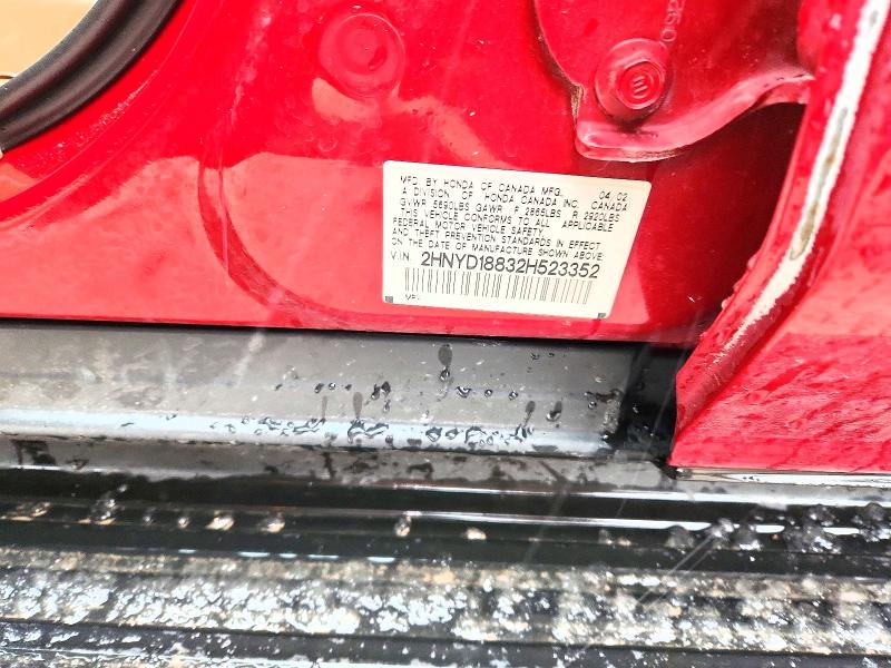 46181046 :رقم المزاد ، 2HNYD18832H523352 vin ، 2002 Acura Mdx مزاد بيع