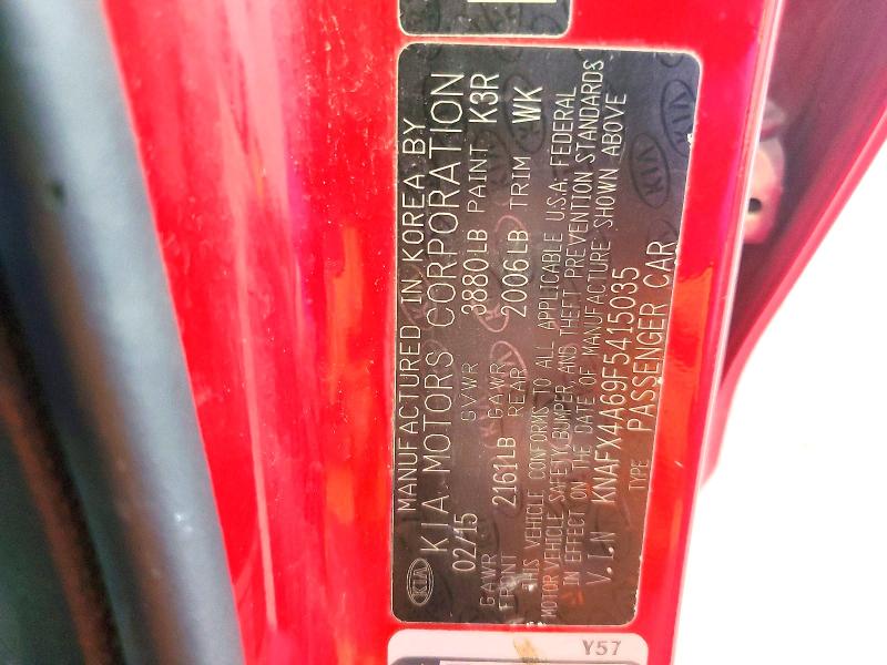 Aukcja sprzedaży 2015 Kia Forte, vin: KNAFX4A69F5415035, numer aukcji: 47713456