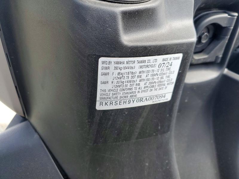 2024 Yamaha Yw125 მანქანა იყიდება აუქციონზე, vin: RKRSEH9Y0RA007094, აუქციონის ნომერი: 79921565