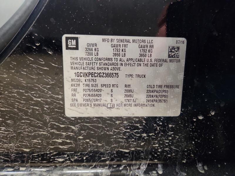 Aukcja sprzedaży 2016 Chevrolet Silverado, vin: 1GCVKPEC2GZ366575, numer aukcji: 46086016