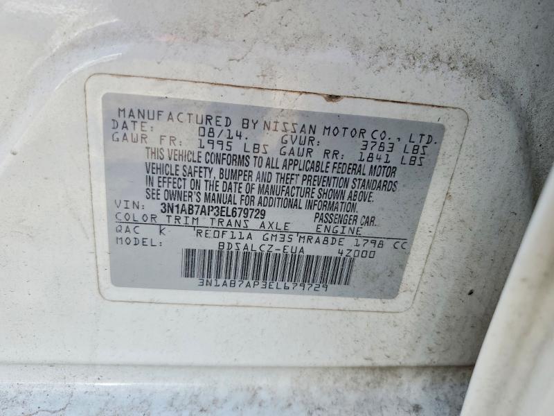 45605256 :رقم المزاد ، 3N1AB7AP3EL679729 vin ، 2014 Nissan Sentra مزاد بيع