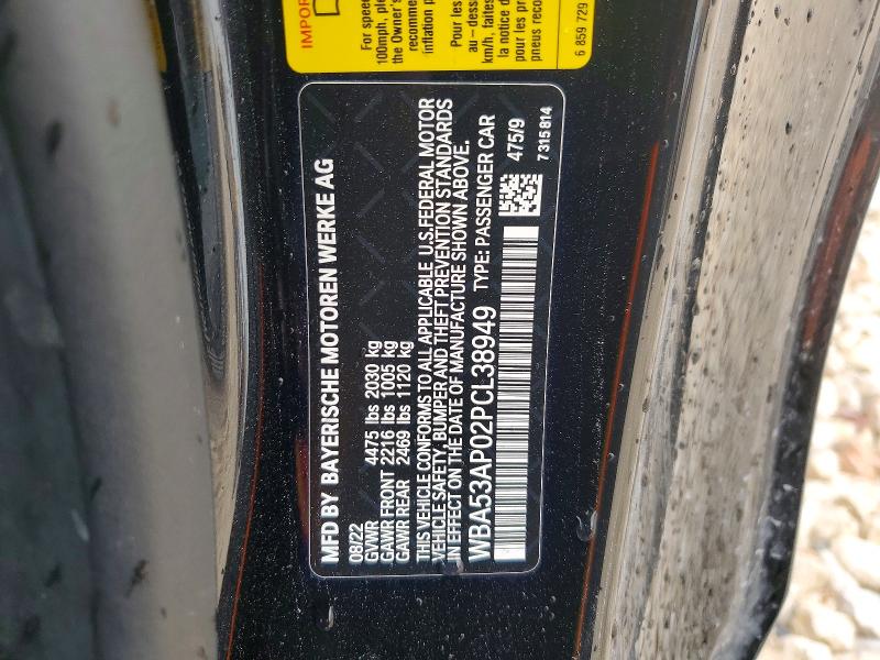Продажа на аукционе авто 2023 Bmw 430i, vin: WBA53AP02PCL38949, номер лота: 42001936