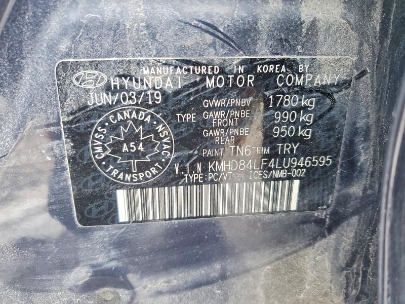 Aukcja sprzedaży 2020 Hyundai Elantra, vin: KMHD84LF4LU946595, numer aukcji: 78958295