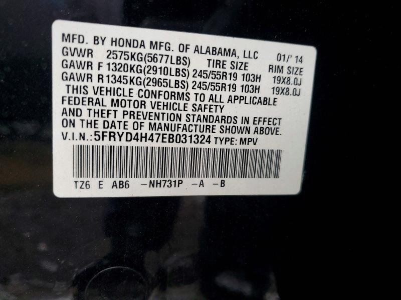Aukcja sprzedaży 2014 Acura Mdx, vin: 5FRYD4H47EB031324, numer aukcji: 79699205